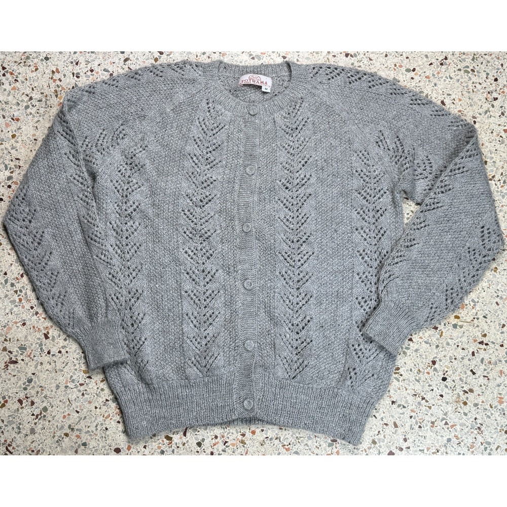 Fotrama Vtg Women's Button Up 100% Alpaca Hand Made Cardigan Sweater Size Medium